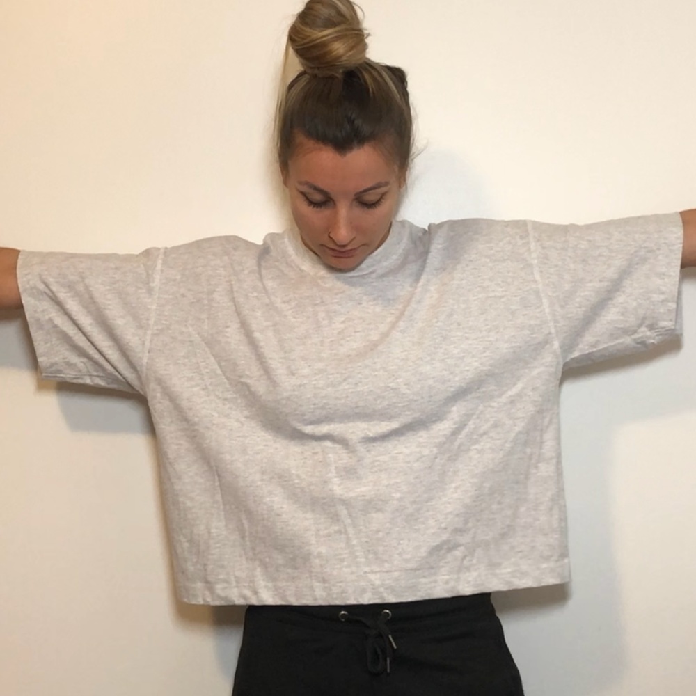 NWT Oversized Baggy Crop Tee Topshop US 4-6